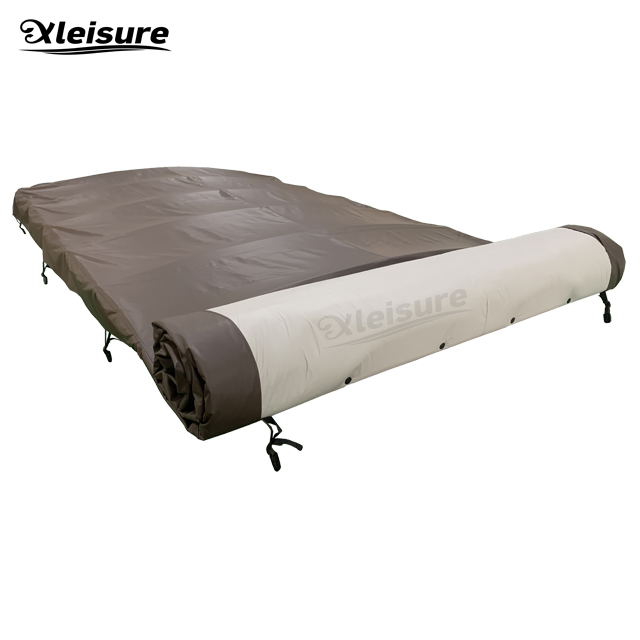 Brown rollup swim spa cover xleisure